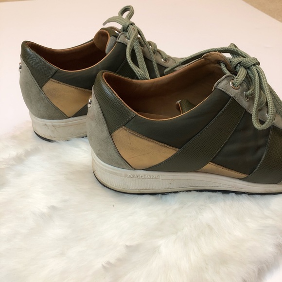 Longchamp Suede & Nylon Sneakers Metal Large Logo - Picture 7 of 7